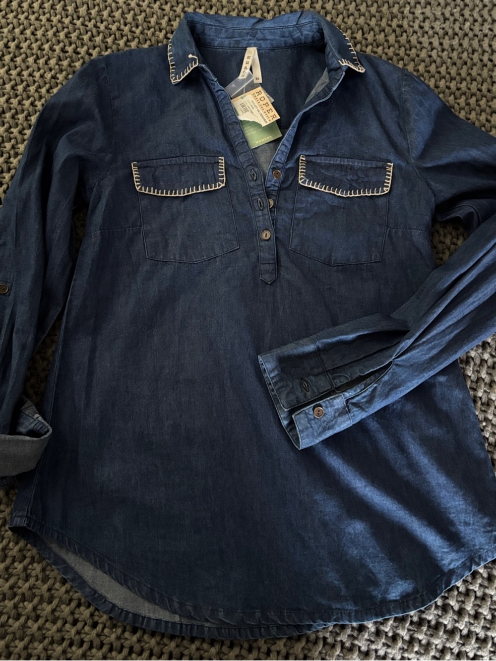 Roper Indigo Denim Women's Tunic Top